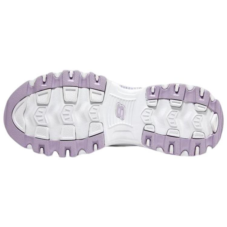 (WMNS) Skechers D'Lites 1.0 Shoes 'White Purple' Women's 896180-WLV