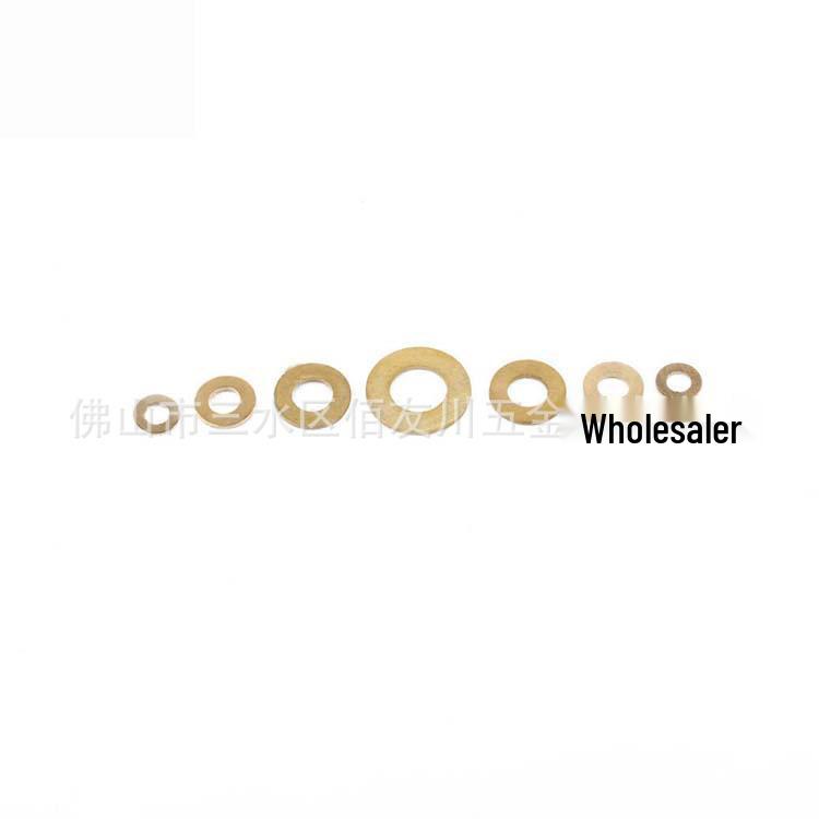 500-Piece Set: Brass Flat Washers M2-M6 Sizes