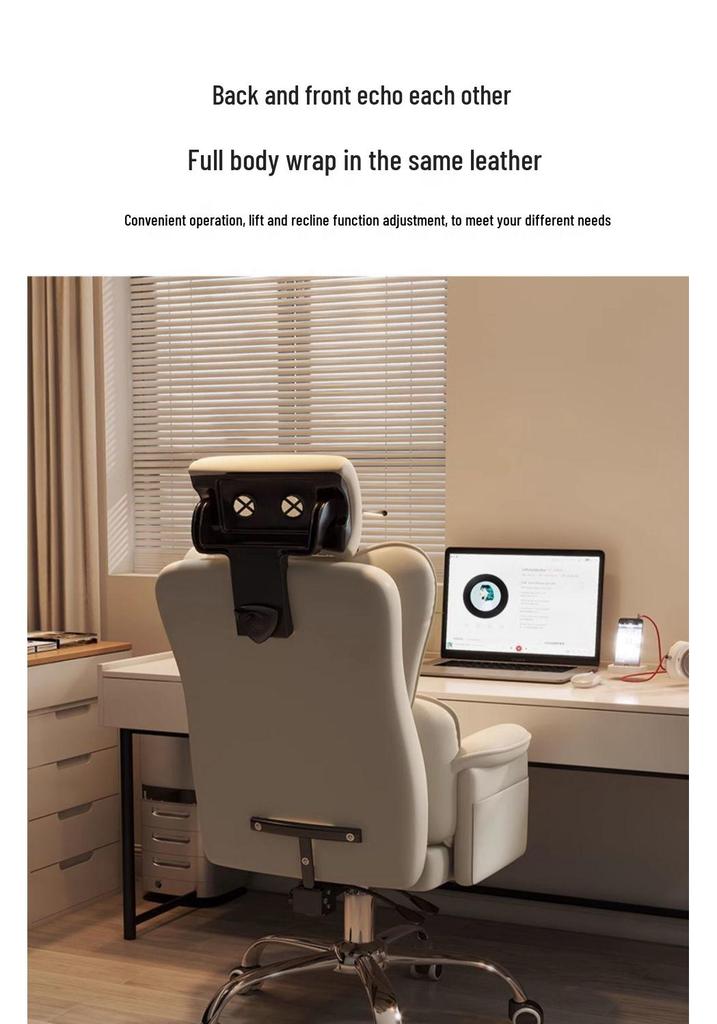 Luxurious Ergonomic Office Chair - Comfortable Reclining E-sports & Business Sofa Chair for Long Sitting