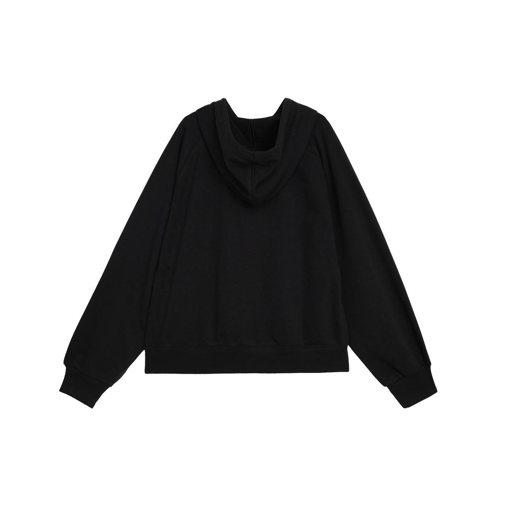 Jordan Solid Color Hooded Casual Quick-Dry Sweatshirt Women Tops Black FN5126-010