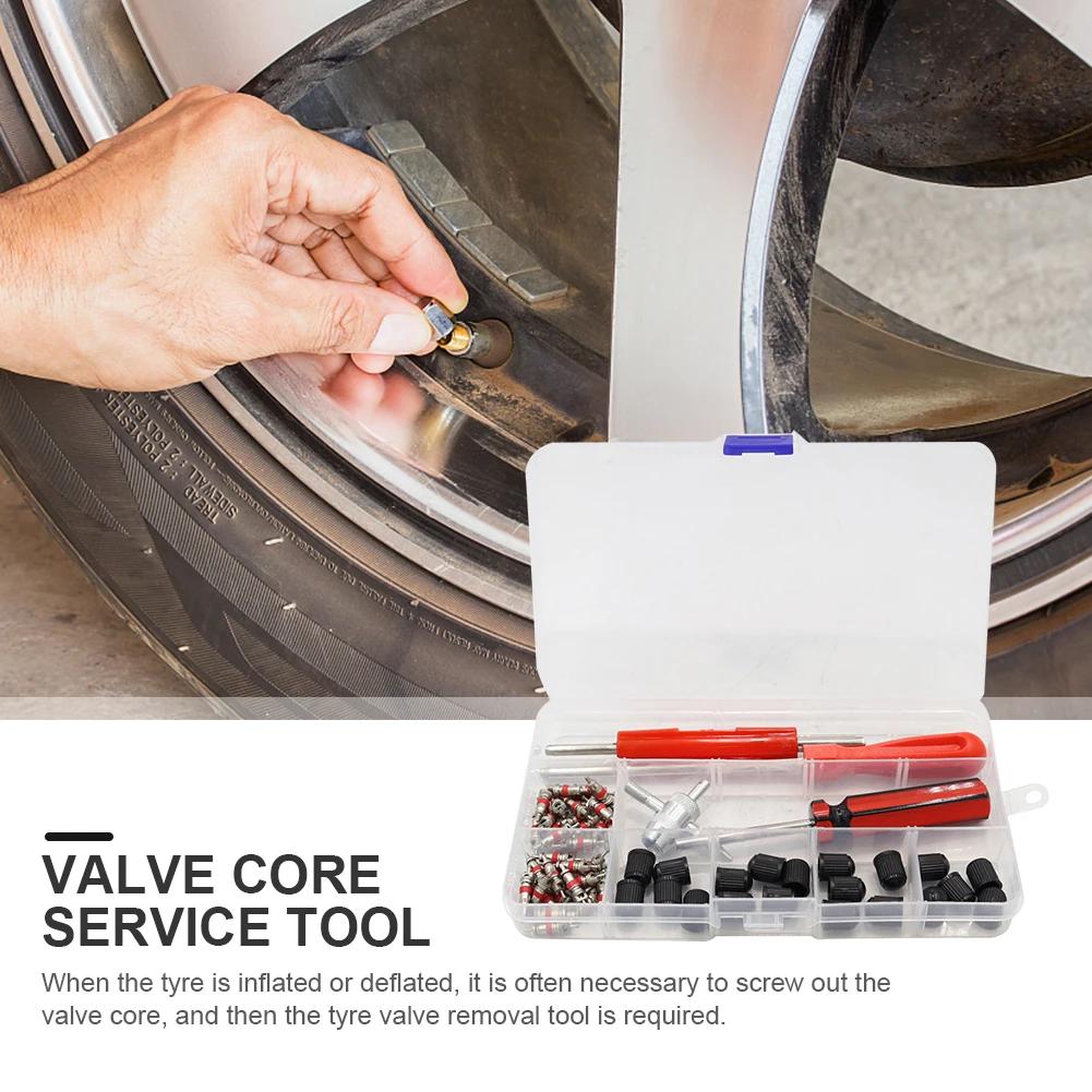 4 IN 1 Valve Core Extractor Valve Core Remover Kit for RV Car Bicycle Motorcycle Tire Repair Tool Set