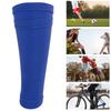 1 Pair Soccer Shin Guard Socks Double Layer Shin Pad Sleeves for Football Training Blue