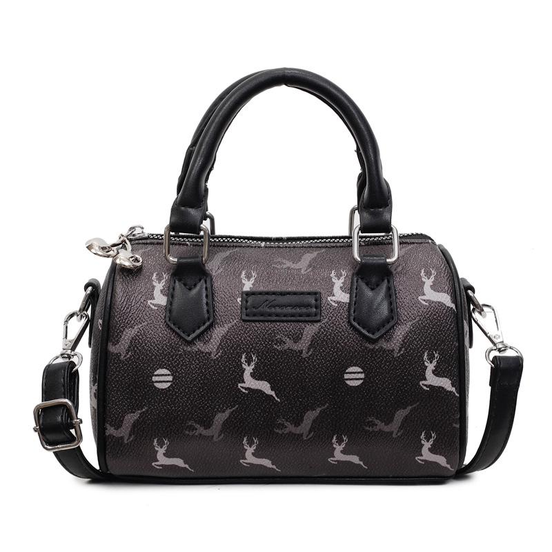 Новая мини-сумка-ракушка, сумка-бостон, помада, ключи, наплечная сумка, подвеска-трейлер чёрный