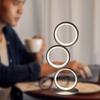 Dimmbare Tischlampe, intelligente Touch-Ring-Nachtlicht, Schlafzimmer, einfache, moderne Wohnzimmerlampe, monochrome Kreis-Schreibtischlampe