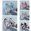 Stylish And Trendy Women's Flip Flops With Magic Tape And Cross Straps