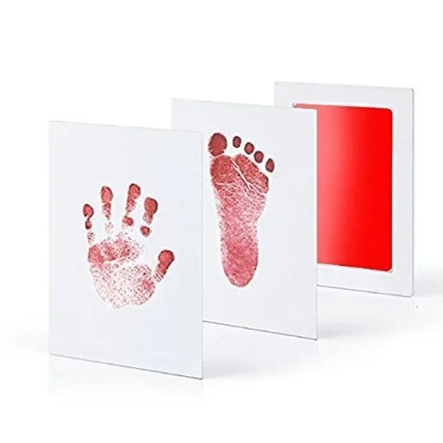 Nyfødt baby DIY Hånd- og fotavtrykksett Blekkputer Fotoramme Håndavtrykk Småbarn Suvenirtilbehør Sikker Rengjør Baby Shower Gave