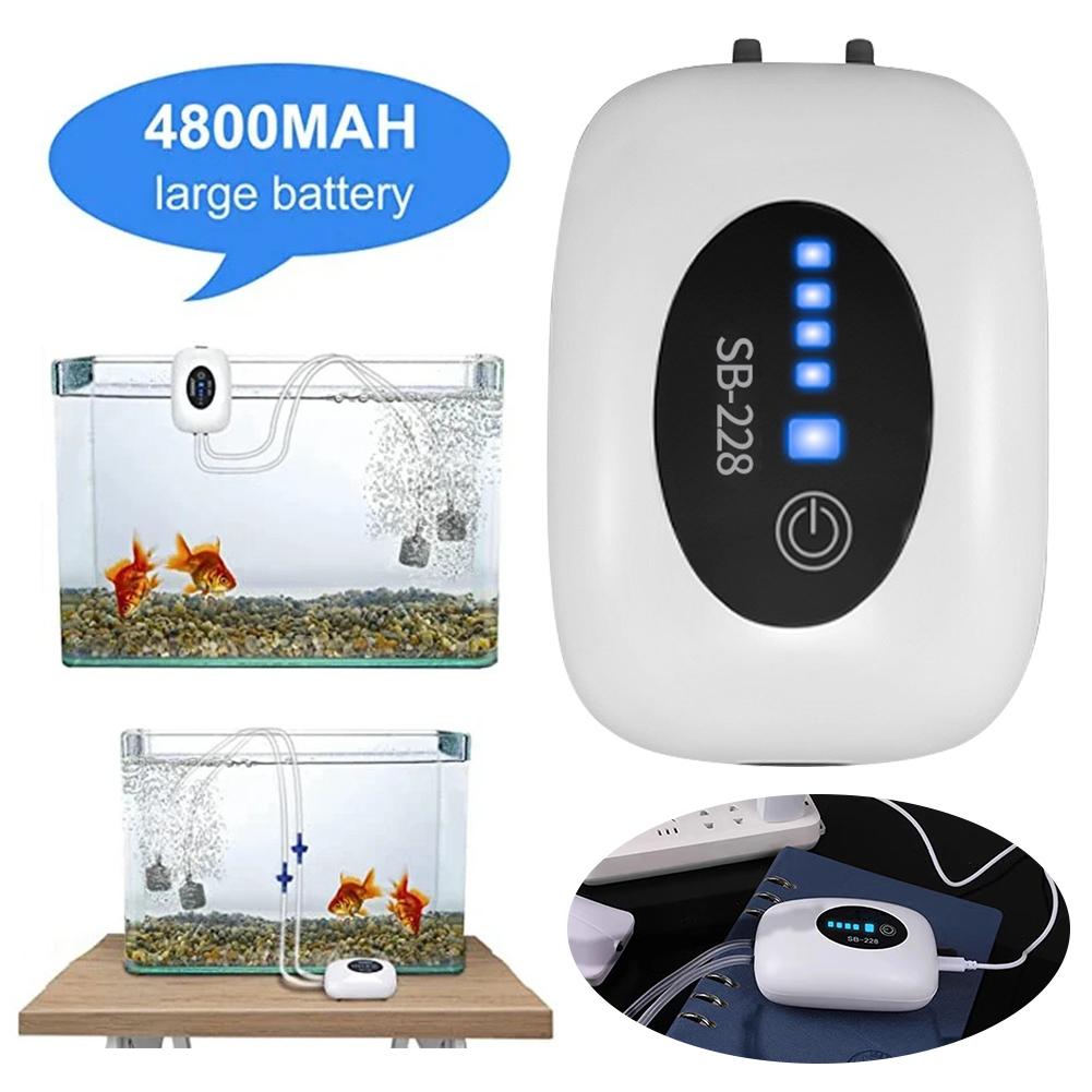 Portable Fishing Oxygenator USB Charging Fish Tank Oxygen Pump Dual-Purpose Household Fish Tank Aerator Fishing Accessories