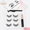 Abestyou Handmade Highest Quality Faux Mink Magnetic Eyelashes with 5 Magnets Light & Strong Magnetic Reusable