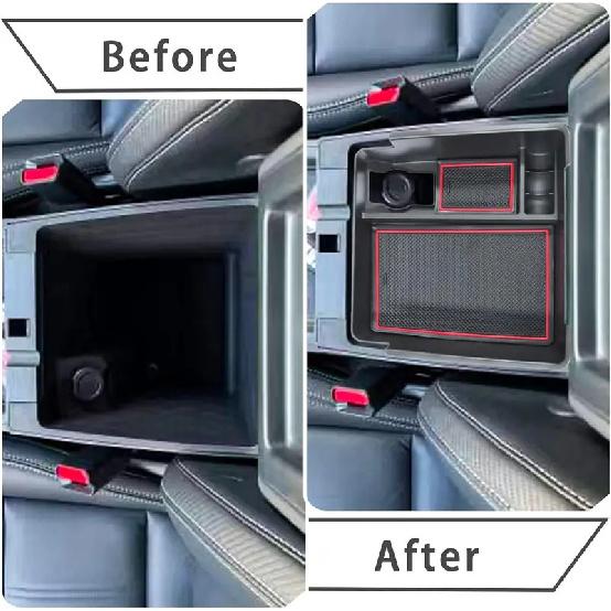 SixthSmoy Boîte d'accoudoir de voiture compatible avec  2024 Nissan Frontier Organisateur de rangement pour console centrale Accessoires