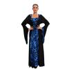 New women's long medieval dress retro hooded long-sleeved long dress stage performance clothes