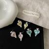 Zircon Metal Love Stud Earrings Women'S High Sense Light Luxury Elegant Personality Simple Versatile Temperament Fashion Earrings