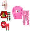 New Cotton Blend Christmas Outfit Set For Kids Cozy Soft Comfortable Sleepwear