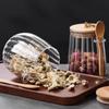 Contenants Alimentaires Hermétiques Pots de Stockage Pot en Verre avec Couvercle et Cuillère Boîte Scellée Boîtes à Sucre Thé Pots à Café Hermétiques Cuisine