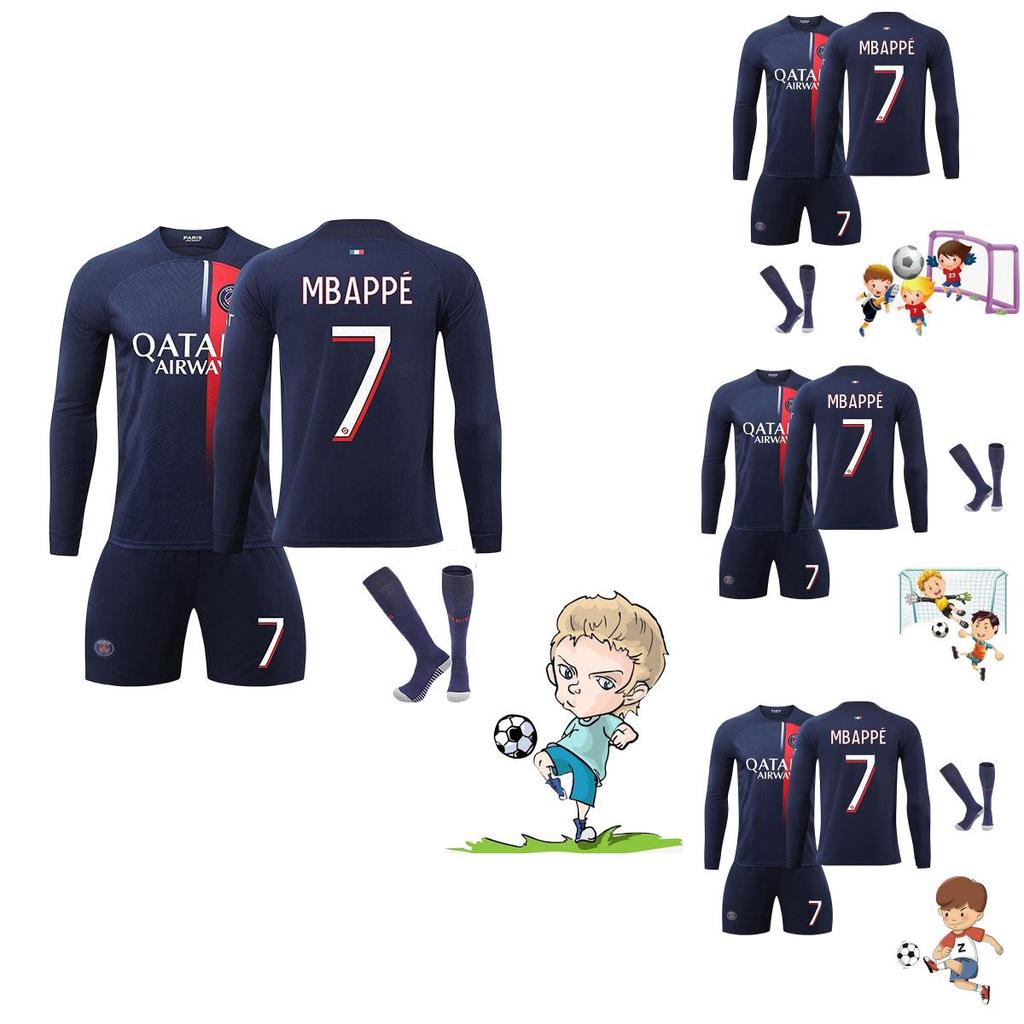 High-quality Paris Home Soccer Kit Long Sleeve Pants Socks Suitable For Children And Adults
