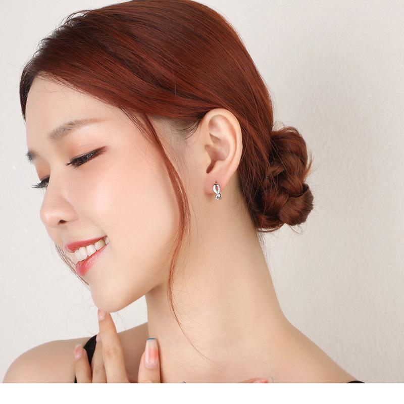 D Color Sparkling Moissanite Earrings 925 Sterling Silver Classic Shining Circle Hoop Earrings For Women Fine Jewelry