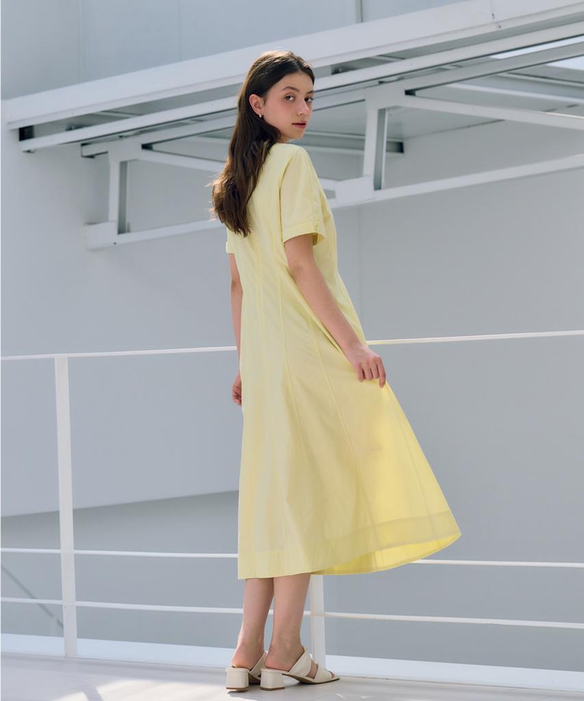 Metapeo Met Sweet Flare Dress Freesia Yellow
