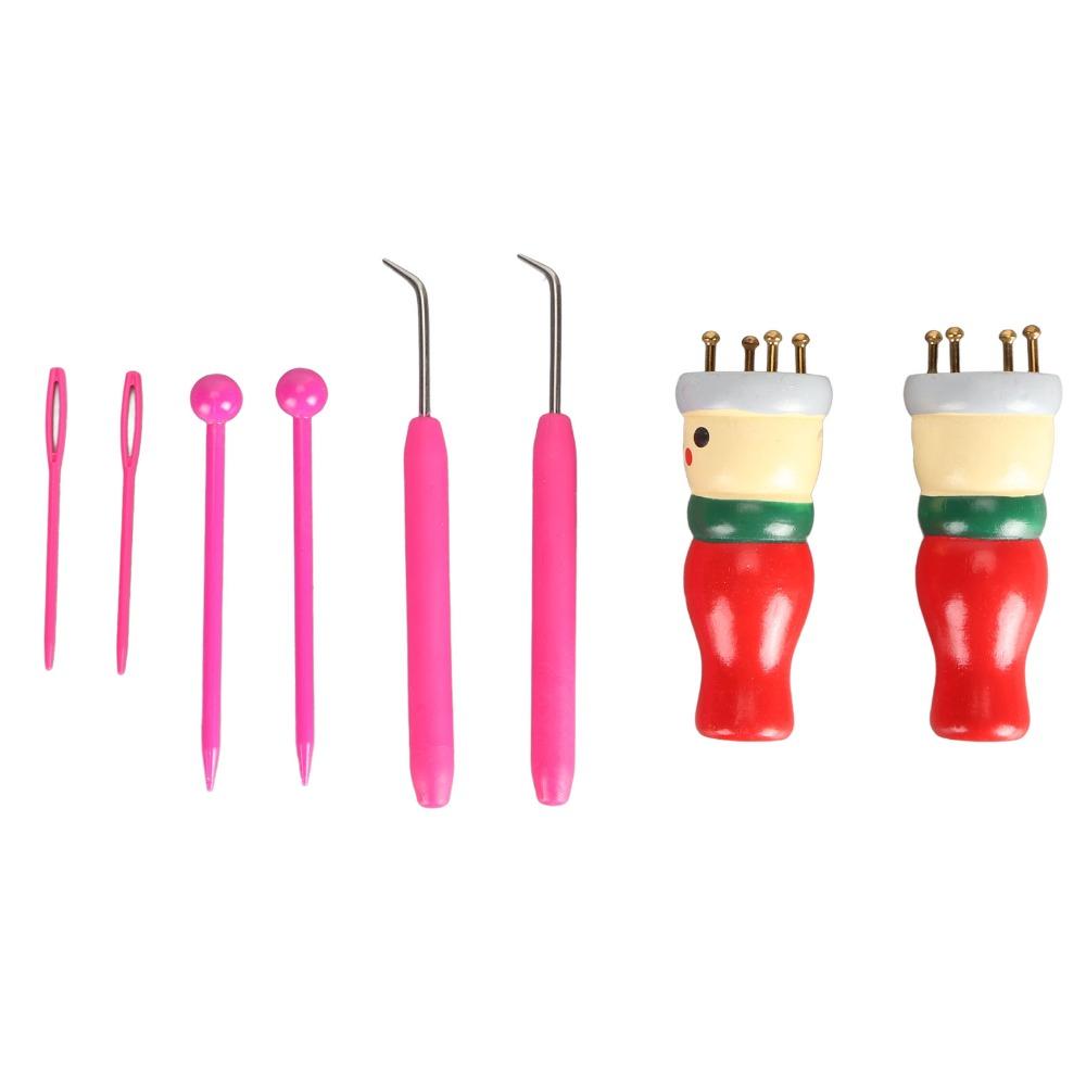 Wooden Spool Knitting Doll Innovative Design Hand Crafting Toy French Knitter Tool Bracelet Making