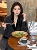 Plus-Size Autumn/Winter Korean Wool Skirt & Suit Set - Slimming Pleated Two-Piece