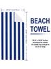 1pz Asciugamano da Spiaggia con Fantasia Mandalay Blu, Coperta da Spiaggia in Microfibra Ultra-Fine, Asciugamano da Bagno Altamente Assorbente, Adatto per l'Estate