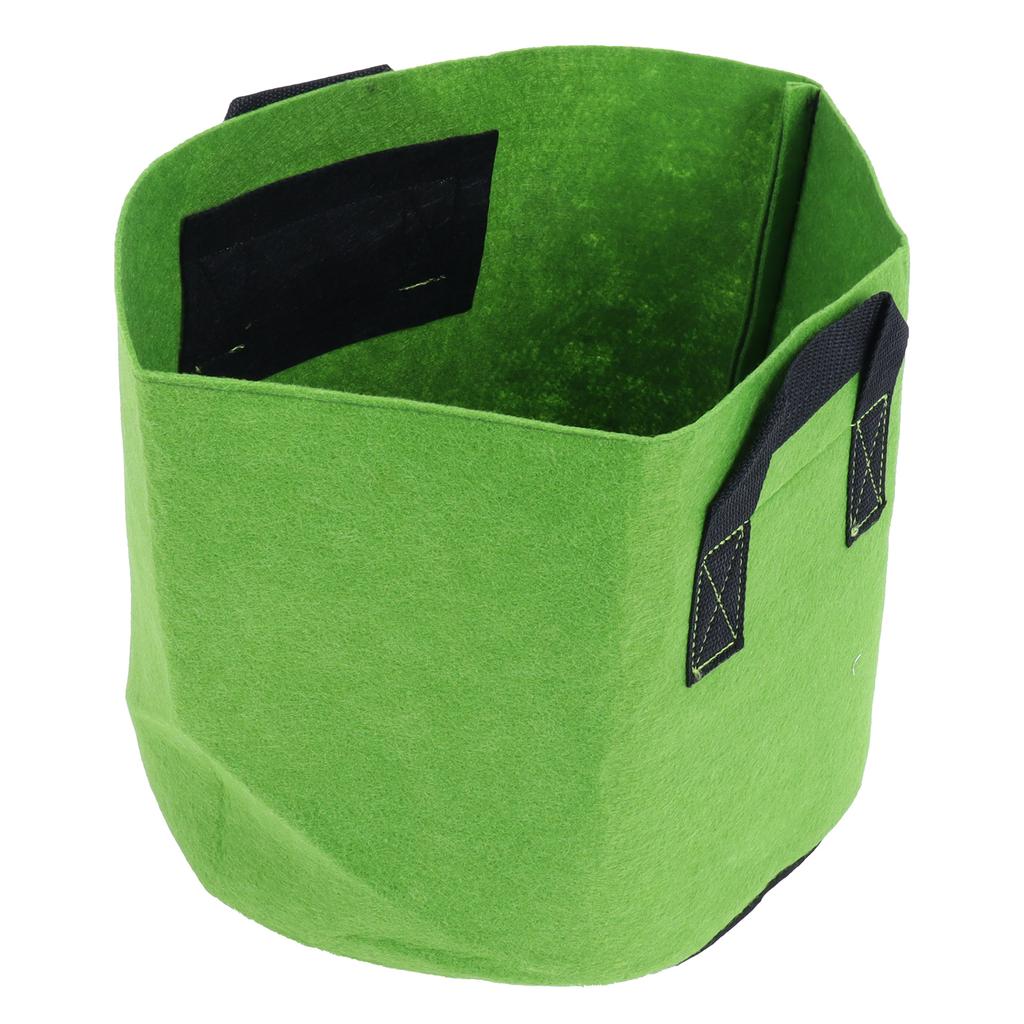 Gartenpflanzen Anzuchtsack Vliesstoff Gemüse Blume Pflanztopf mit Griffen Grün Schwarz(7 Gallon )