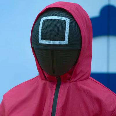 Masque de Garde Squid Game Carré Cercle Triangle Frontman Cosplay Accessoire d'Halloween