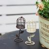Yousheng Miniature Birdcage Ornaments, Decorative Mini Birdcage Figurine, Cute Garden Succulents Pot Decor Tea Banquet