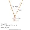 MamacitaSlay 316L Stainless Steel Rainbow Moon Star Enamel Necklace 18K Gold Plated Waterproof Jewelry For Women Everyday Wear