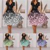 Women's Fashion Summer Spring Short Sleeve V-Neck Casual Dresses