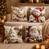 Detachable Soft Christmas Pillow Covers 45x45cm Christmas Themed Pillow Case  Sofa House Room
