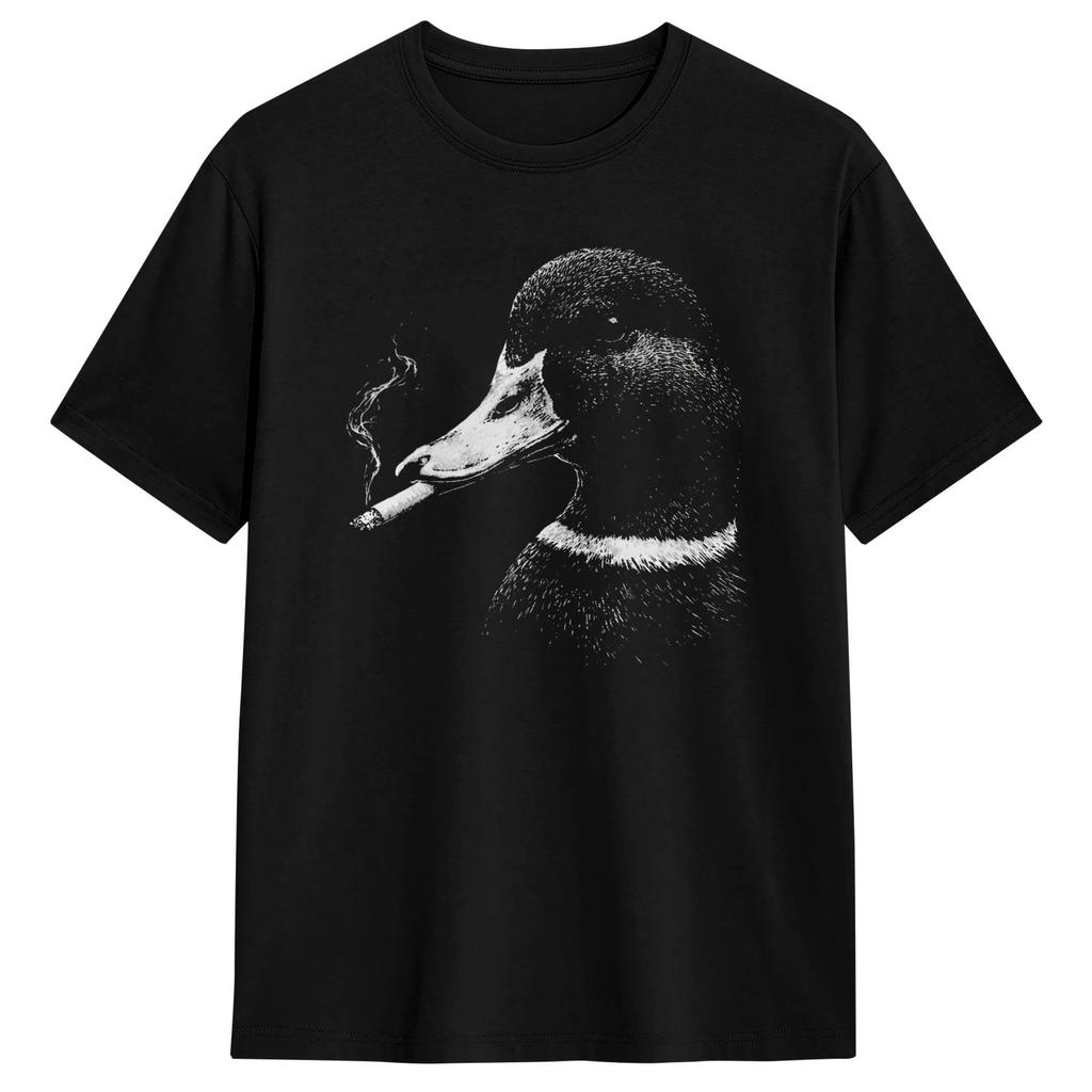 Mallard Smoking Cigarette Meme Funny Mallard Duck Hunting T Shirt Summer Hipster TShirts Unisex 100 Cotton Crew Neck 5XL Top Tees