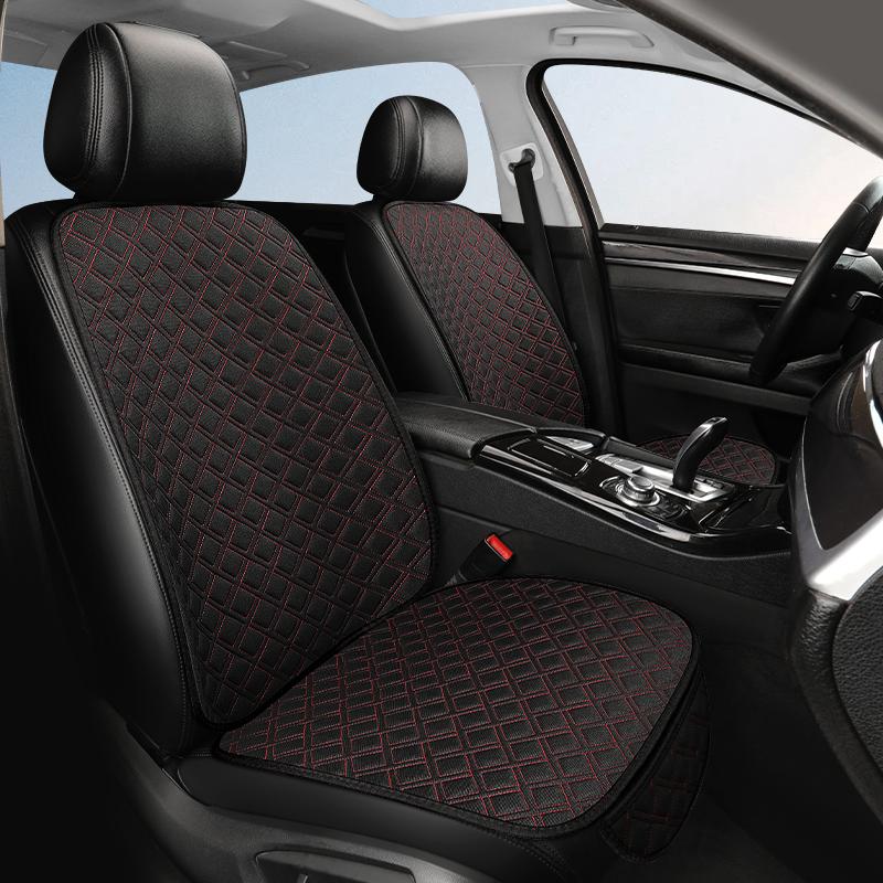Car Seat Cushion, Dirt Resistant Linen Seat Cover, Small Three Pieces, Driver'S Seat, Single Seat, Small Waist