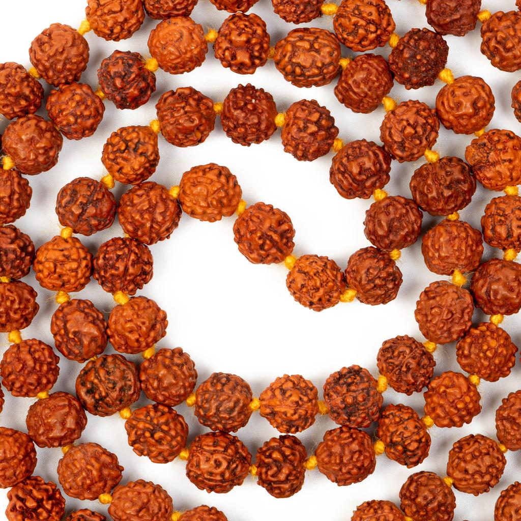 7MM Sacred Rudraksha Mala|Authentic Meditation Beads for Spiritual Prayer, Yoga, and Positive Energy| Japa Mala from Genuine Rudraksha Seeds