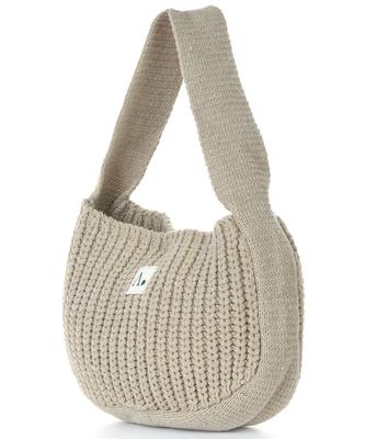 The-Abon Chris Knit Hobo Bag Beige