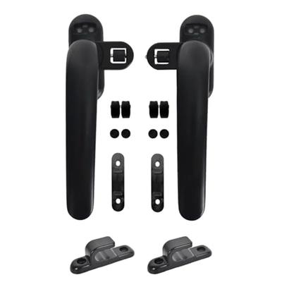 Window Handles Locking Latch Catch Lock For Sliding Window Aluminum Alloy Casement Locking Handle Hardware Black Door Handle