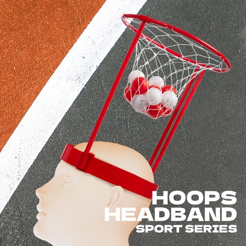 2 confezioni di canestro da basket per bambini e adulti, gioco di carnevale, fascia per la testa con rete da basket regolabile con 20 palline