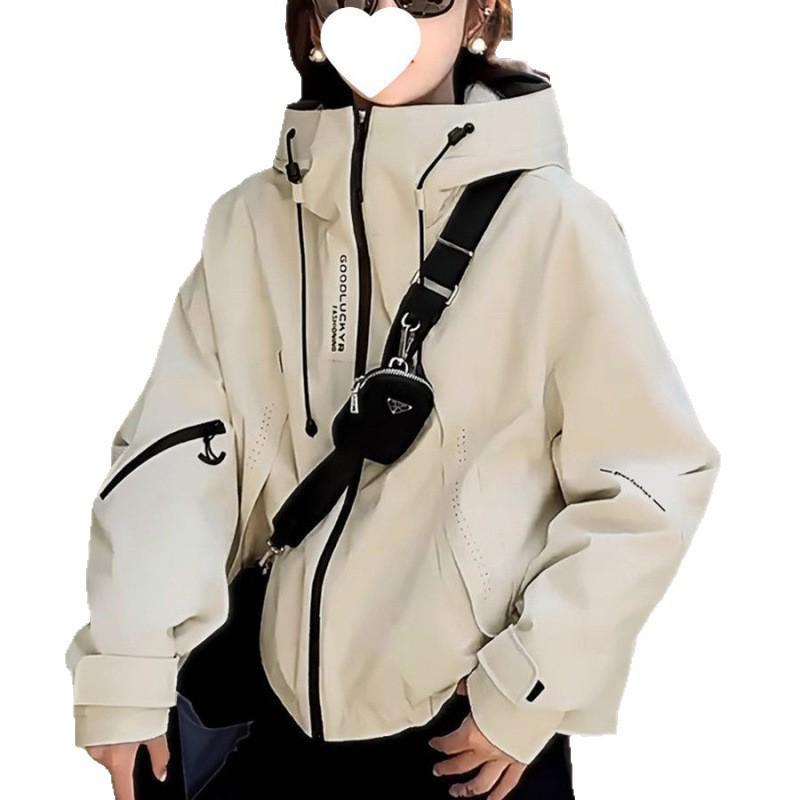 Women's European-Style Casual Hooded Windbreaker Baseball Jacket – Autumn Fashion Sports Coat