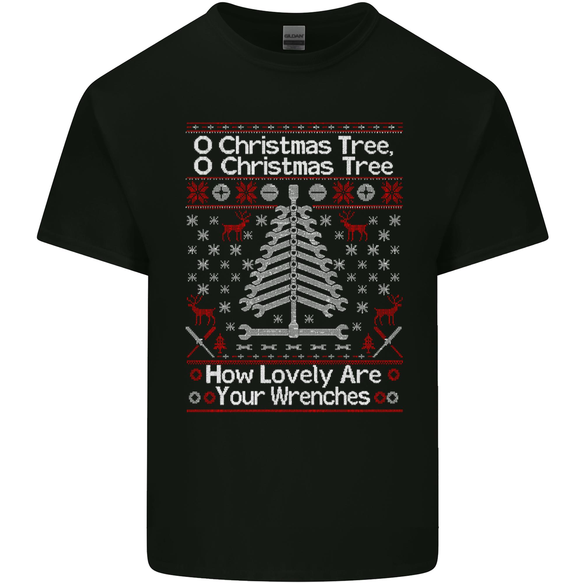O Christmas Tree Lovely Wrenches Mechanic Unisexs Light Cotton TShirt S