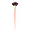 Dual-Use Long-Handled Fan Makeup Brush – Soft Bristles for Gentle Blending and Setting