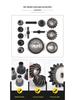 Precision Helical Rack and Stainless Steel Wheel Shaft