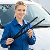 High Performance Auto Wipers Wiper Blades for Kia Rio 3 UB 2011-2017, 26"+16"+11" Beamless Front Rear Seamless Fit Curved Glass Full Set, Quiet
