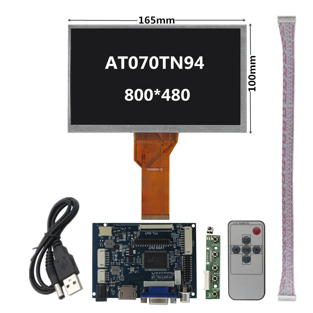 7-inch AT070TN94 LCD display monitor 800*480 HDMI driver control board universal display module compatible Raspberry Pi,Banana Pi,Orange Pi laptop