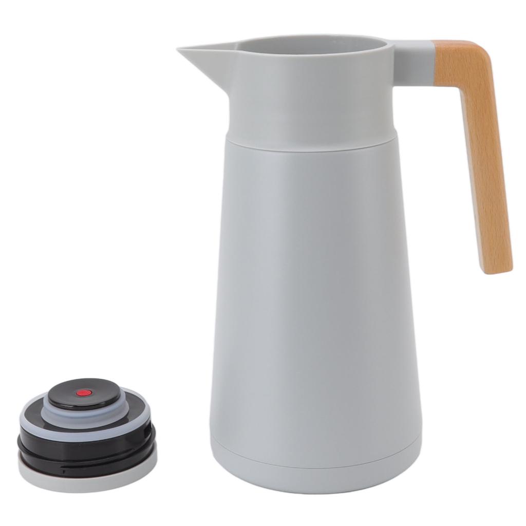 Kaffeekaraffe 2L Großes Fassungsvermögen Breiter Griff 304 Edelstahl Vakuumisolierung Kaffeekanne