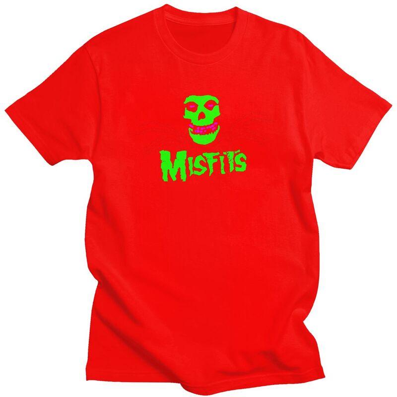 

Custom Male Horror Punk Rock Misfits Skull T Shirt Short Sleeves Cotton Tshirt Classic Tshirt Casual Tees Clothing S