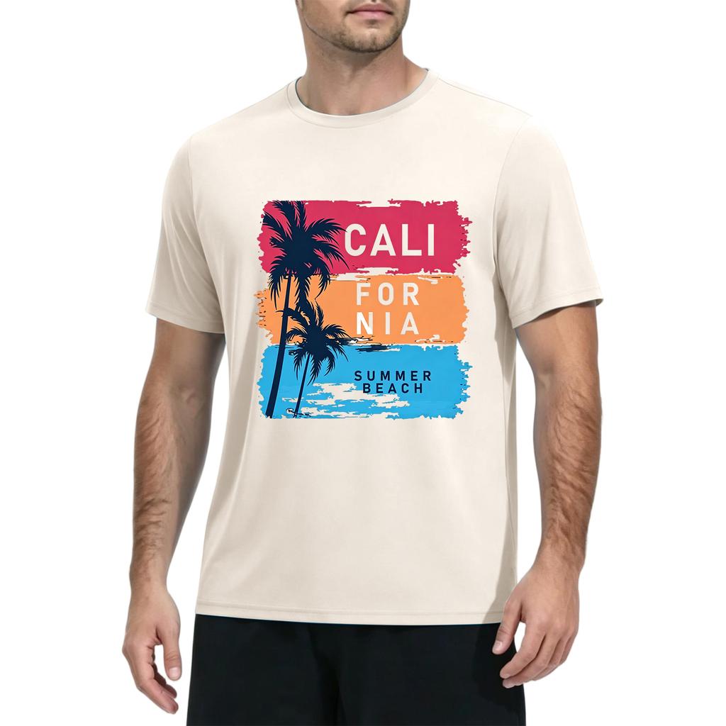 Men's Quick Dry Short Sleeve T Shirt Lightweight Breathable Athletic Tee for Outdoor Sports Fishing Gym Workout Summer Wear