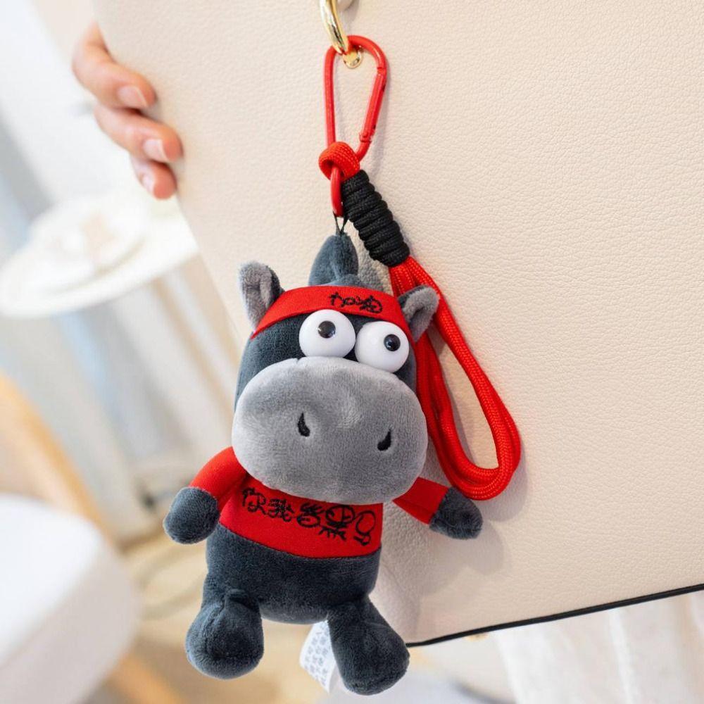 Letter Dark Horse Plush Keychain Cartoon Bag Hanging Pendant Horse Dolls Pendant  Festive Decor