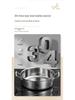 Golden Maple Leaf 304 Stainless Steel Hot Pot with Lid, Hammer Pattern, Three-Layer, Large Capacity, Universal Design, Clear Soup Divider.
