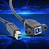 USB 3.0 B Male To Female Printer Cable Screw Panel Mount 5Gbps Transfer Rate 50cm 20inch For Hard Drives Keyboards