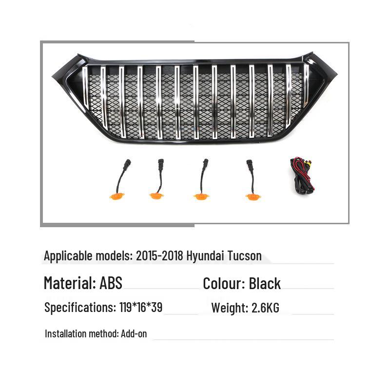 2015-2018 Tucson Front Bumper Grille Mesh - Electroplated Accessory