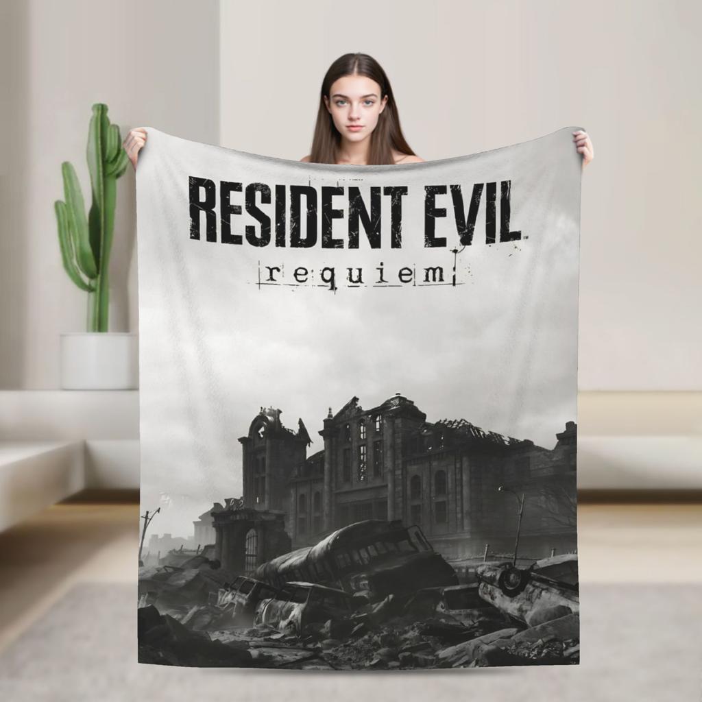 Residents Evils 9  Blanket Multiple Sizes Warm Cozy Fluffy Games Throw Blankets for Couch Sofa and Bed