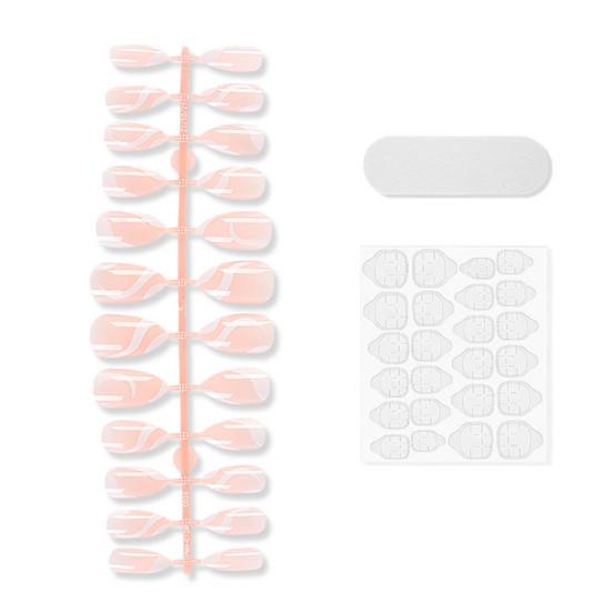 

1 комплект накладок для ногтей широкого применения, износостойкие накладки из АБС-пластика с розовым пламенем для дизайна ногтей 7